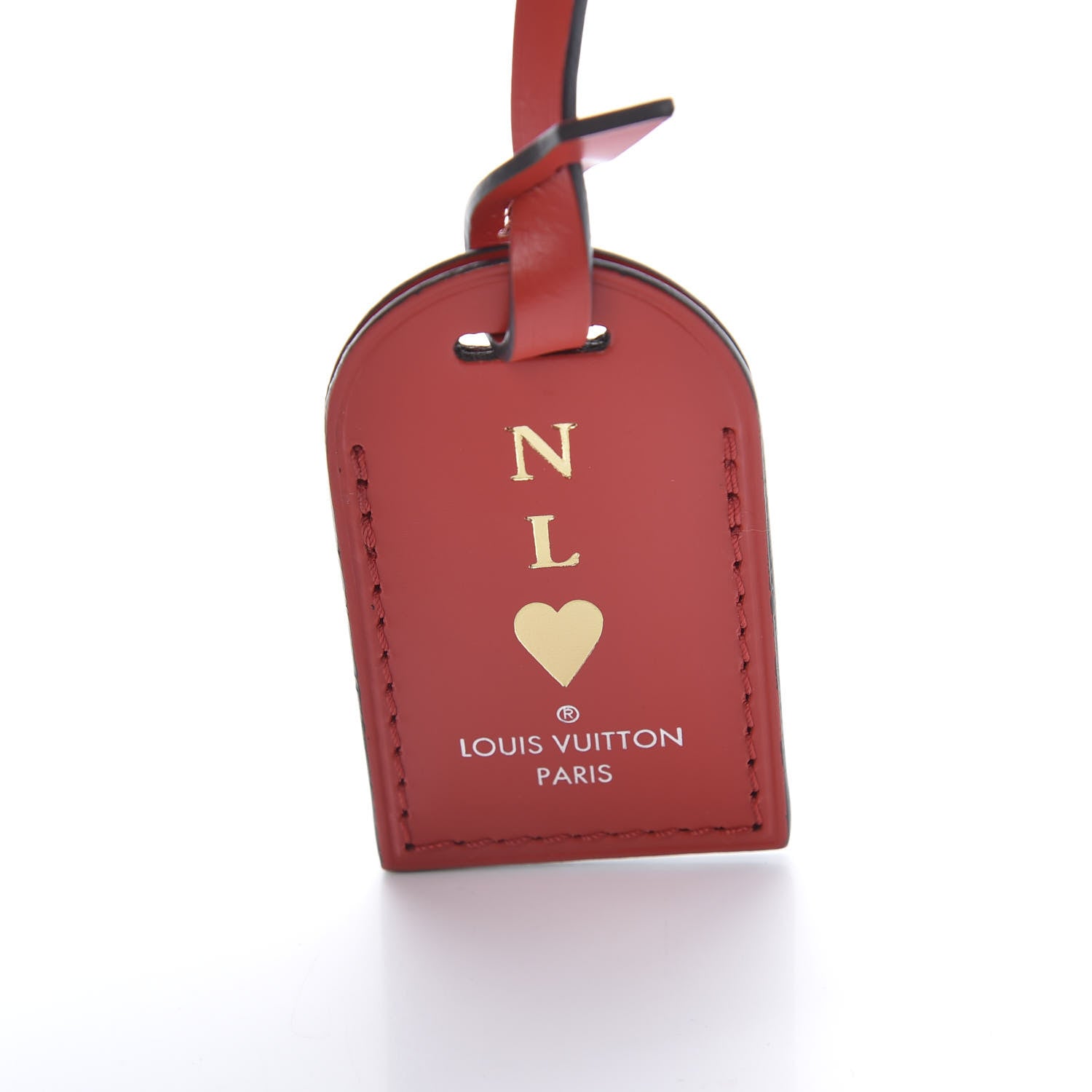 Louis Vuitton Calfskin Luggage Tag Red 3 of 3