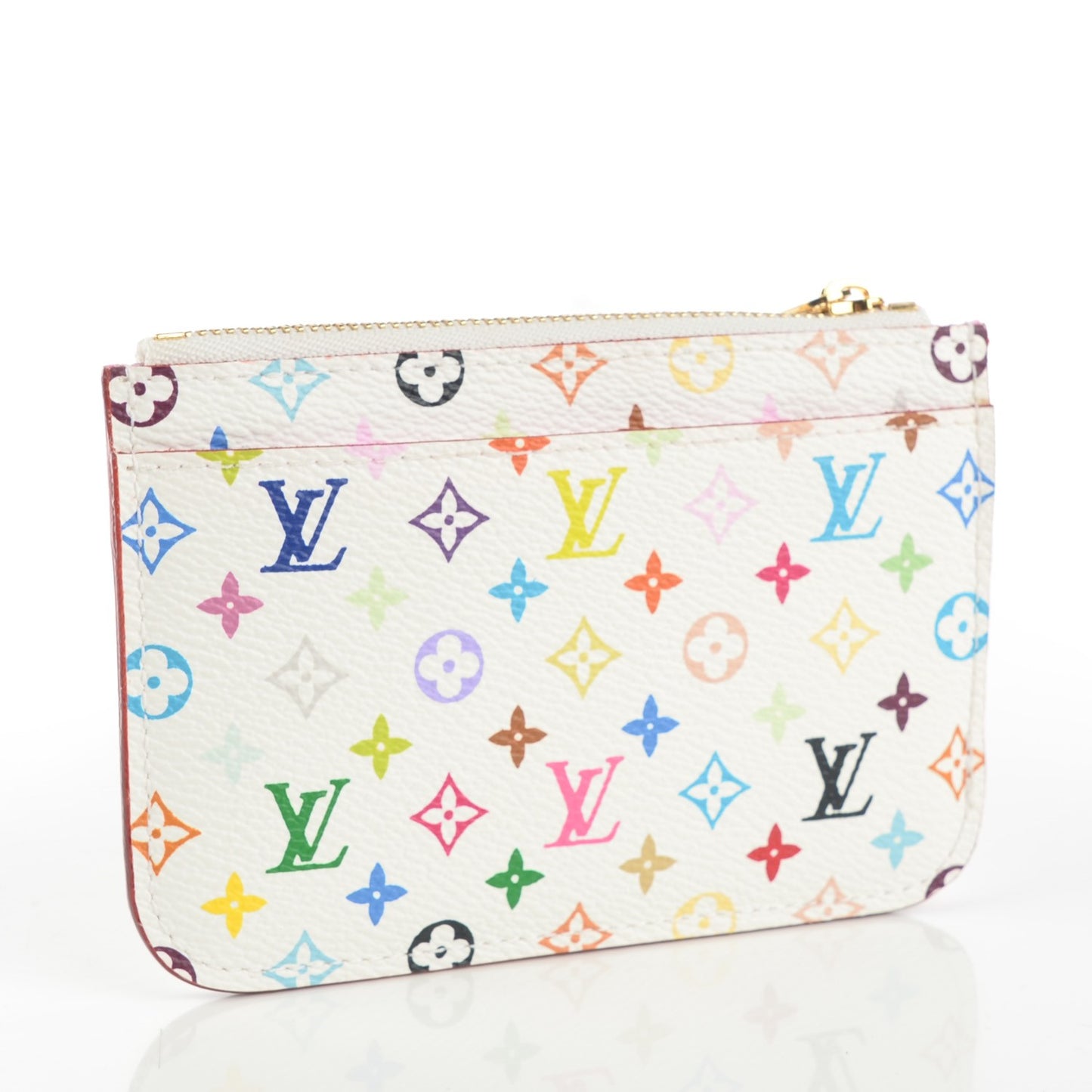 Monogram Multicolor Key Pouch White Litchi