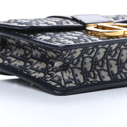 Christian Dior Oblique 30 Montaigne Flap Bag Blue 9 of 10