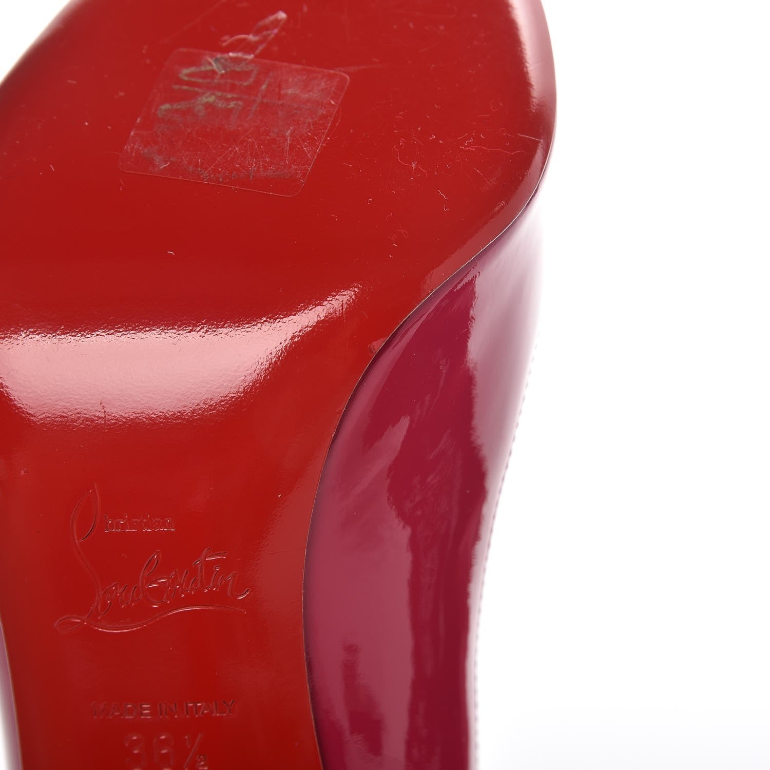 Christian Louboutin Patent Jolly B 100 Pumps 36.5 Fushia 11 of 12