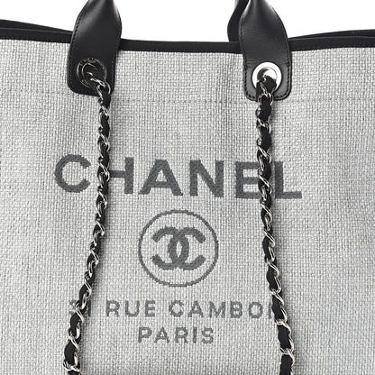 Chanel Canvas Medium Deauville Tote Grey 7 of 9