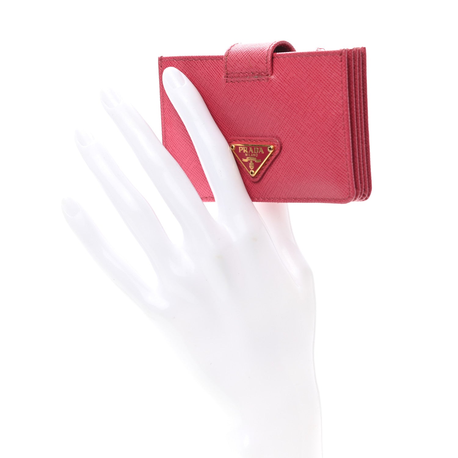 Prada Saffiano Accordion Card Case Peonia 2 of 8