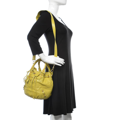 Balenciaga Agneau Giant 12 Gold Hardware Mini Pompon Jaune Poussin 2 of 9