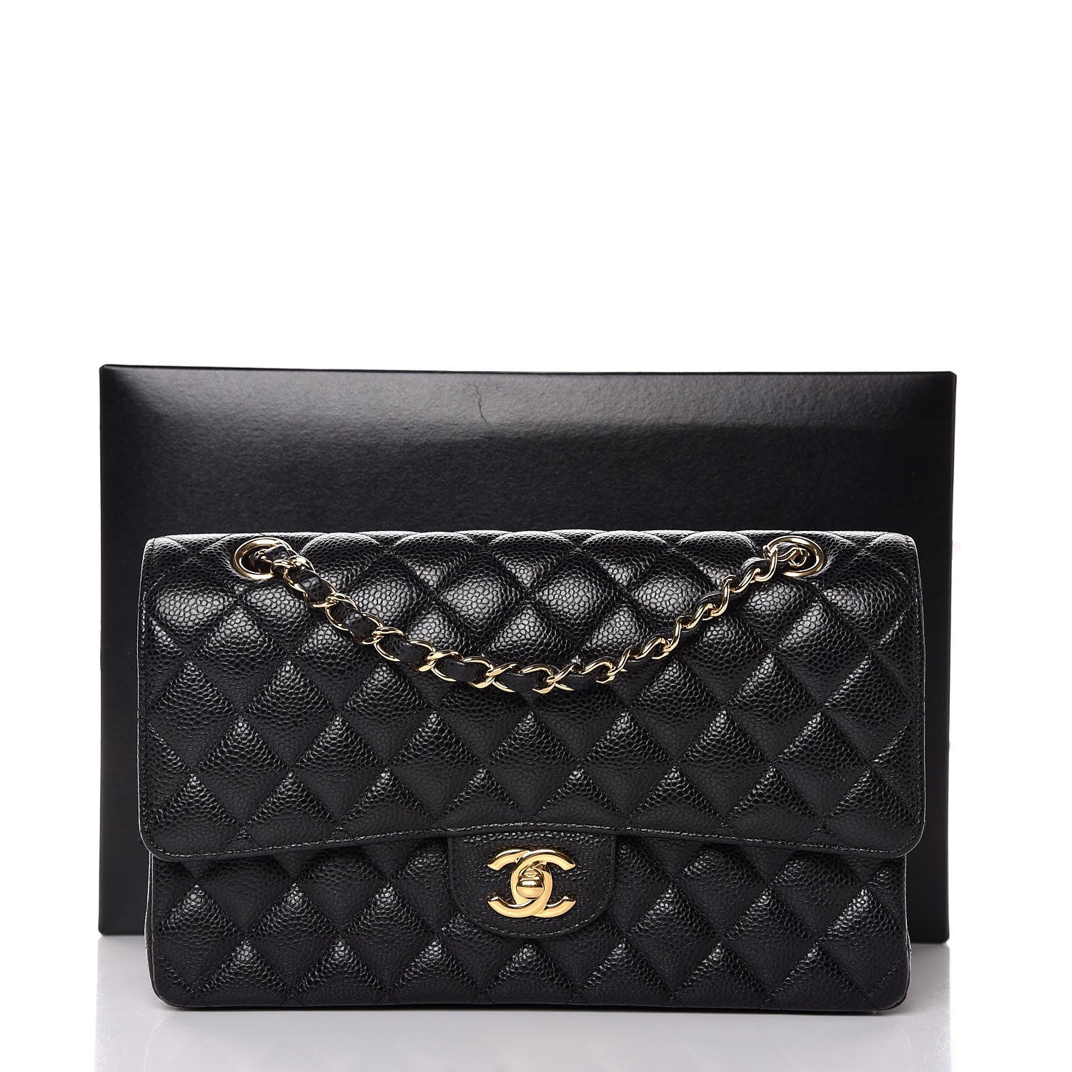 Chanel Caviar Quilted Medium Double Flap Black 8 of 8
