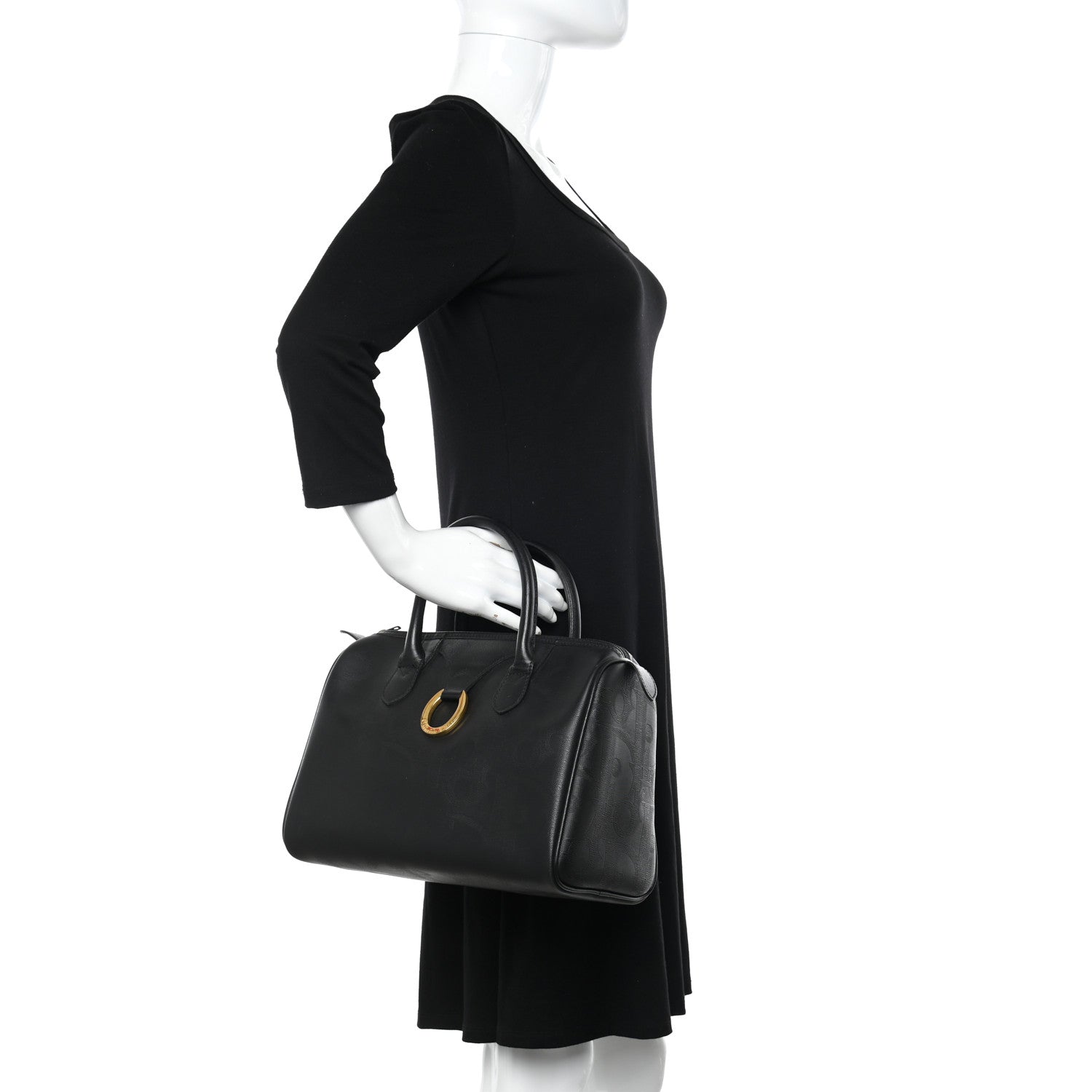 Christian Dior Canvas Diorissimo Boston Black 2 of 10