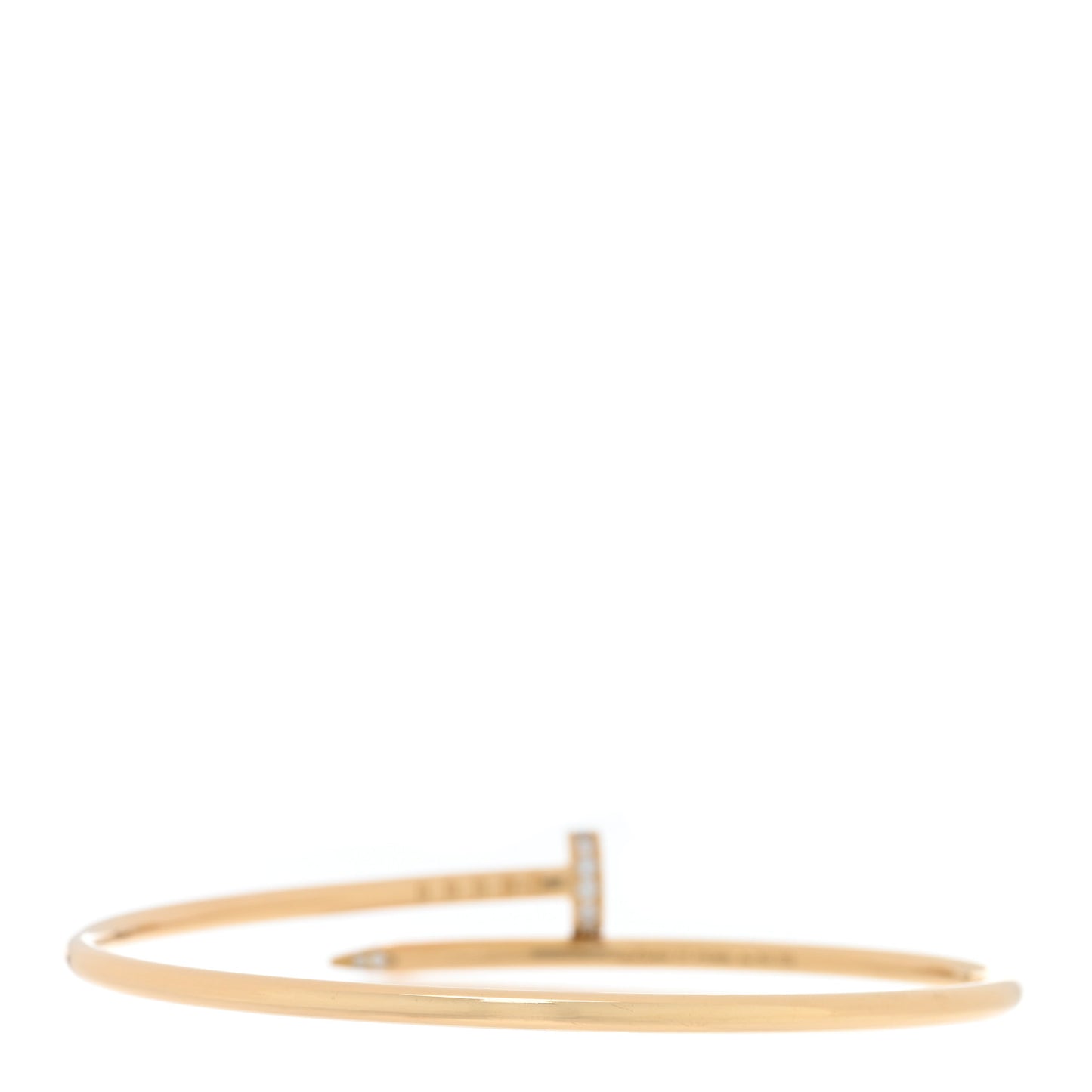 18K Yellow Gold Diamond Small Juste Un Clou Bracelet 17