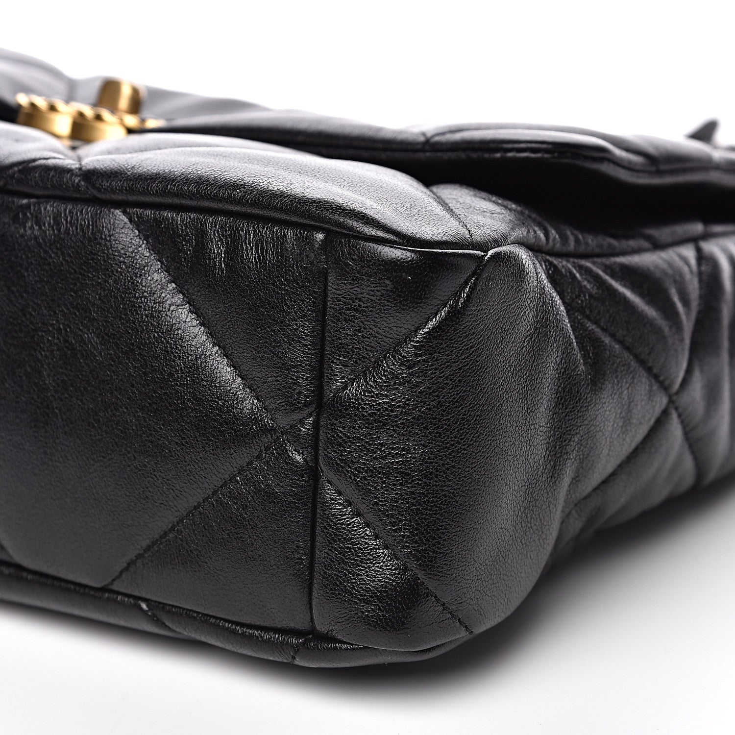 Chanel Goatskin Quilted Large 19 Flap Black 8 of 10