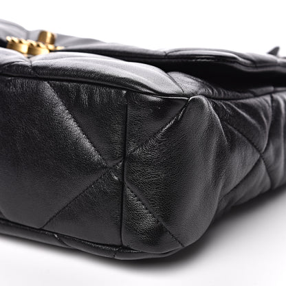 Chanel Goatskin Quilted Large 19 Flap Black 8 of 10