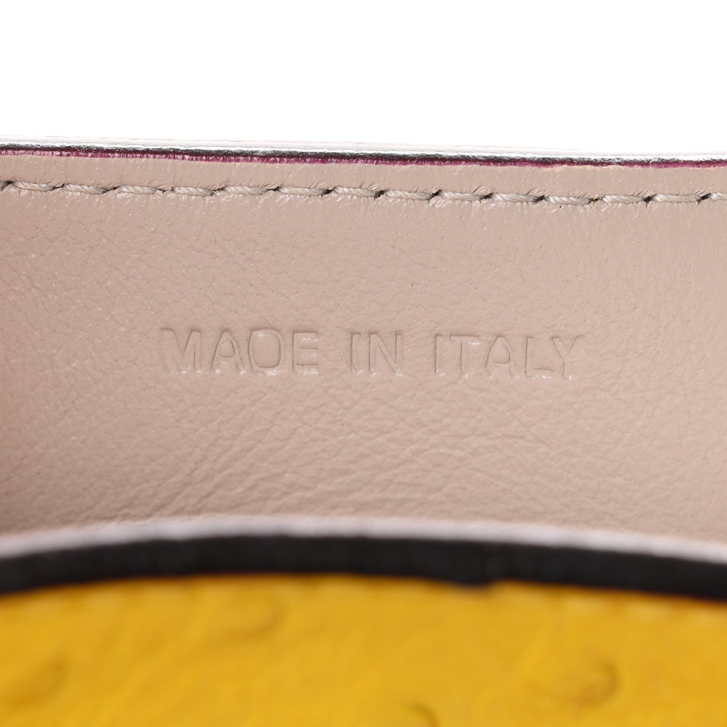 Ostrich Large Diorissimo Tote Yellow Beige