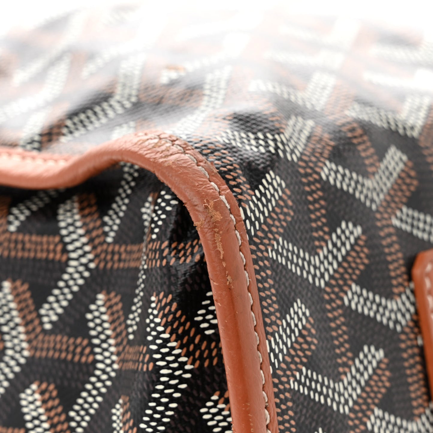 Goyardine Saint Leger Soft Briefcase Backpack Black Gold