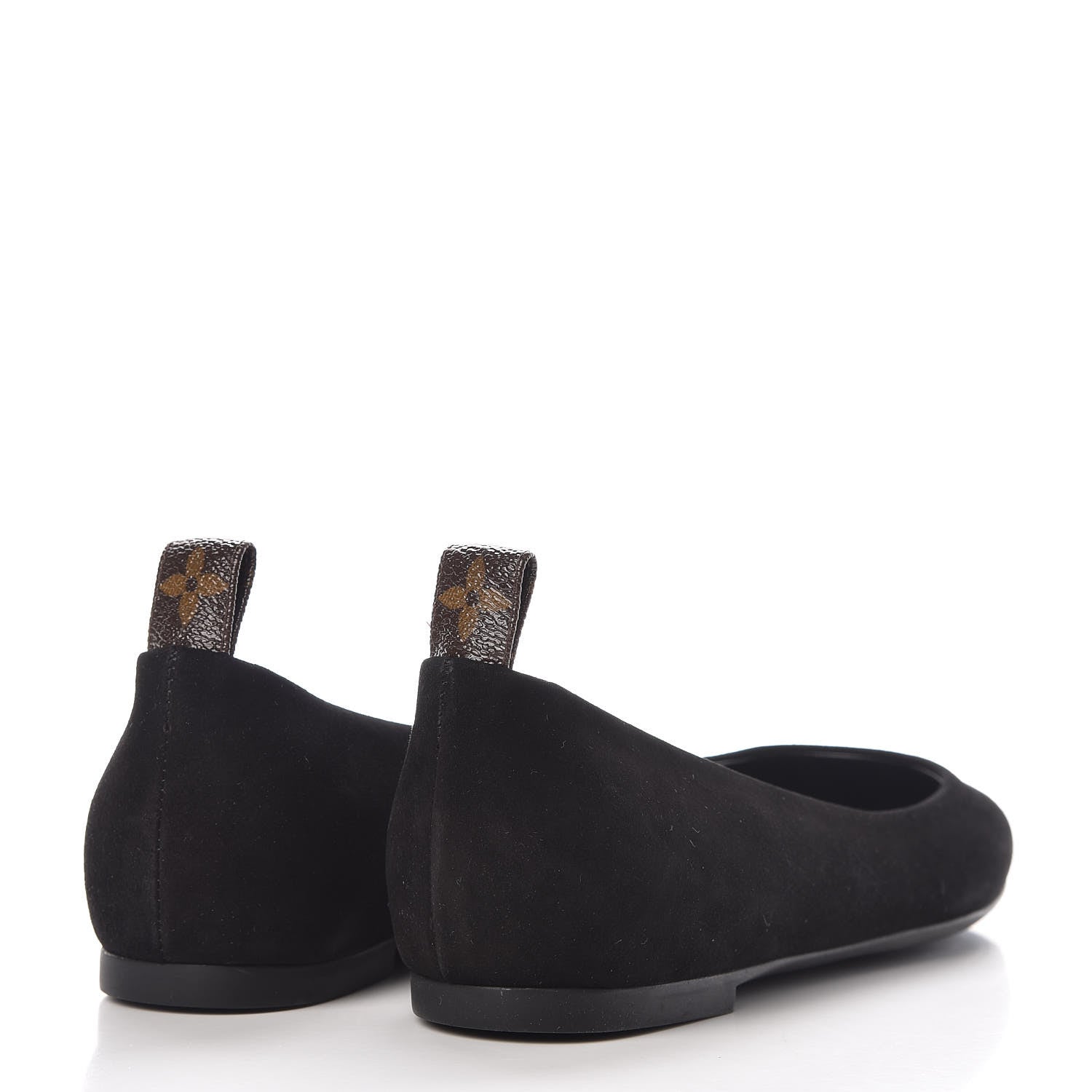Louis Vuitton Suede Monogram Uniformes Ballet Flats 37.5 Black 4 of 12