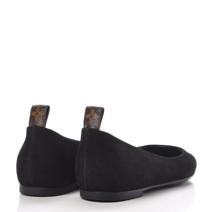 Louis Vuitton Suede Monogram Uniformes Ballet Flats 37.5 Black 4 of 12