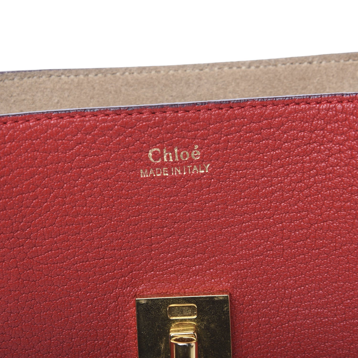 Chloe Grained Lambskin Mini Drew Shoulder Bag Intense Red 5 of 7