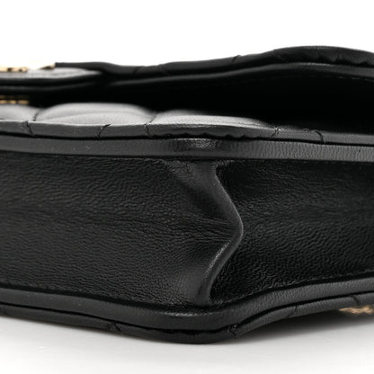 Chanel Lambskin Quilted Flap Phone Holder With Chain Black 10 of 12