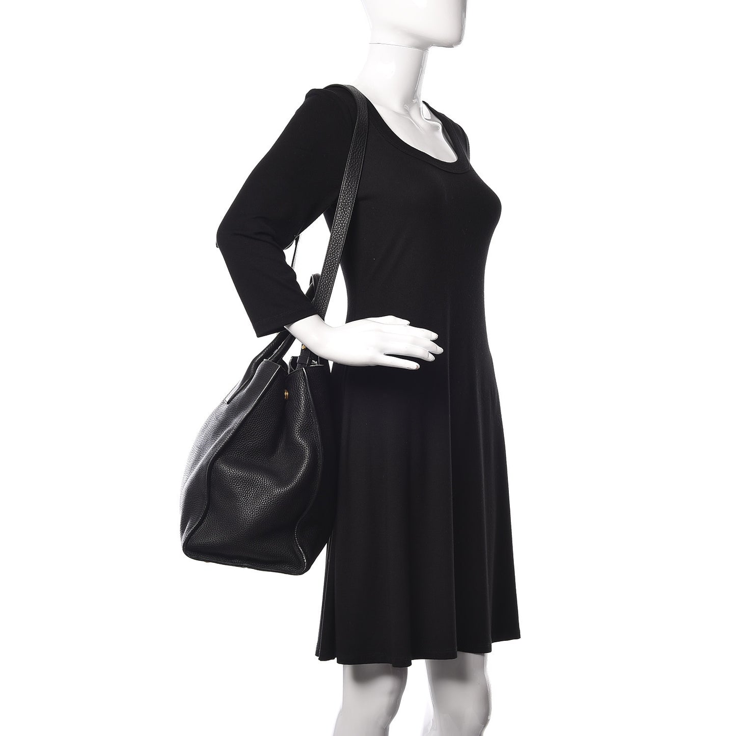 Vitello Daino Tote Black