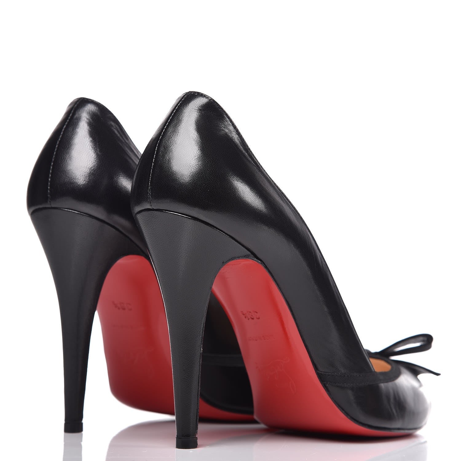 Christian Louboutin Kid Grosgrain Lavalliere 100 Pumps 38.5 Black 4 of 10