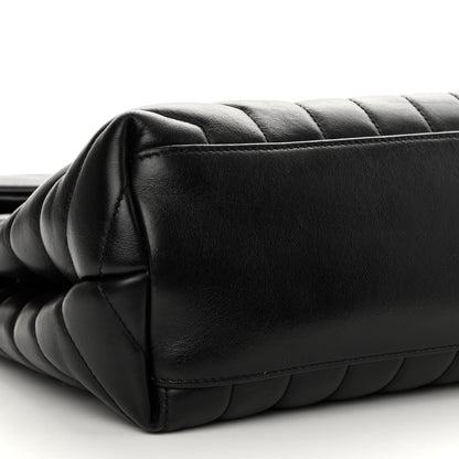 Saint Laurent Calfskin Y Quilted Monogram Medium Loulou Chain Satchel Black 8 of 11