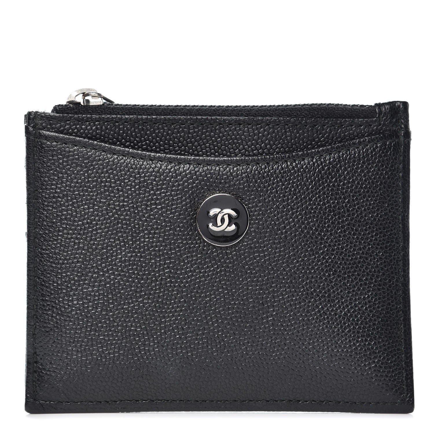 Chanel Caviar CC Zip Card Holder Black 1 of 7