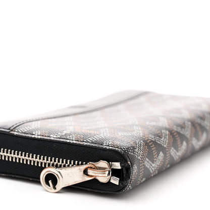 Goyard Goyardine Matignon Zip Around GM Wallet Black 8 of 11