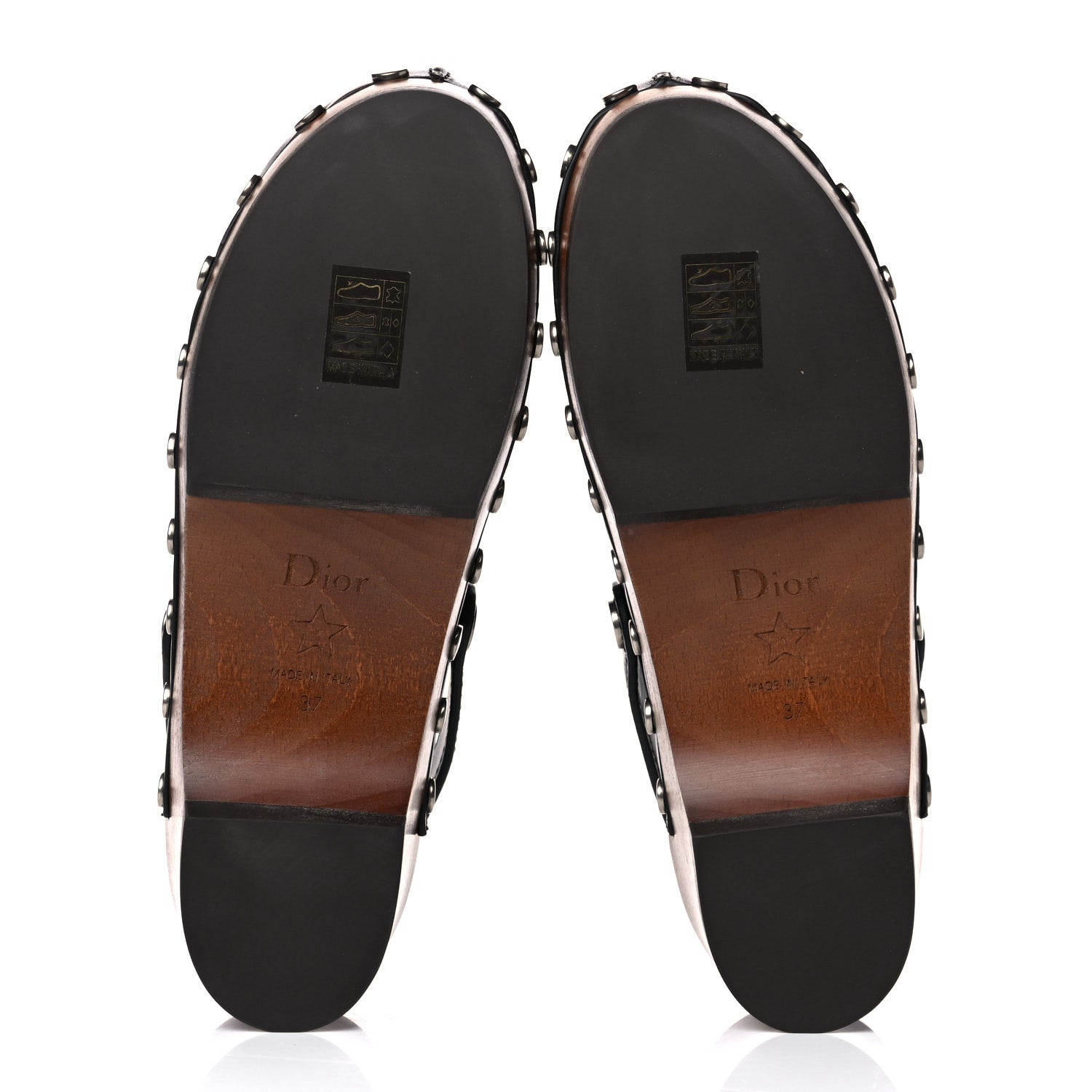 Christian Dior Calfskin Diorquake 20mm Slingback Clogs 37 Black 5 of 15