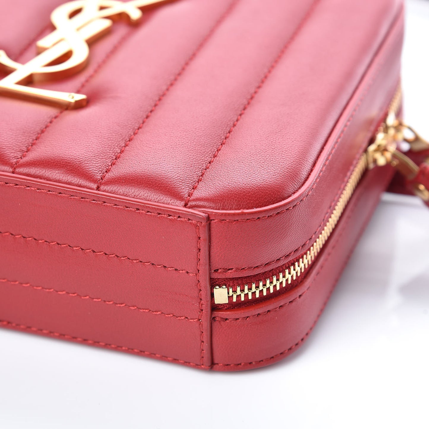 Lambskin Matelasse Vicky Monogram Belt Bag Eros Red