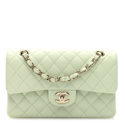 Chanel Caviar Quilted Small Double Flap Light Green 1 of 10