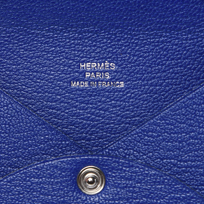 Hermes Chevre Mysore Calvi Card Case Bleu Electrique 6 of 7