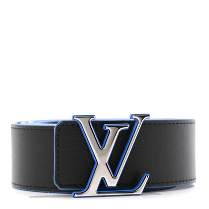 Louis Vuitton Damier Graphite Calfskin 40mm LV Initiales Reversible Belt 95 38 Blue 2 of 7