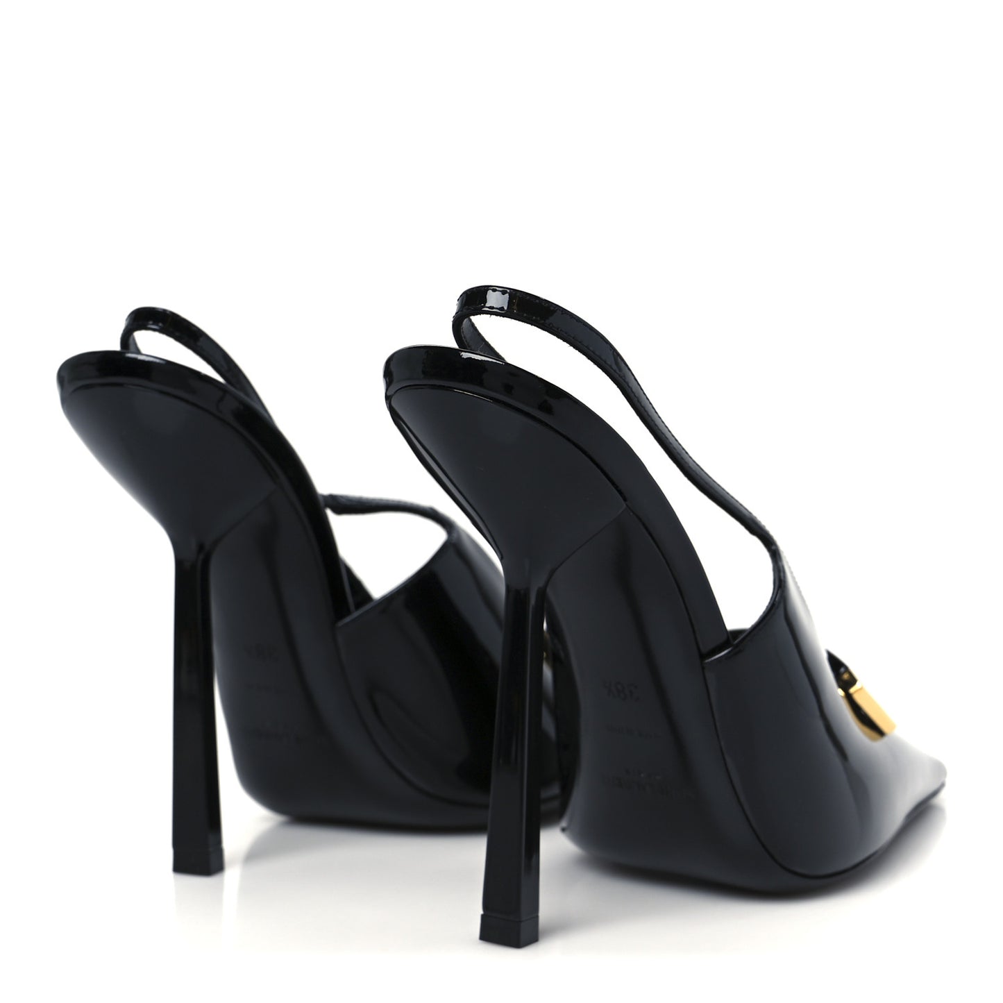 Patent Madame 115mm Slingback Pumps 38.5 Black
