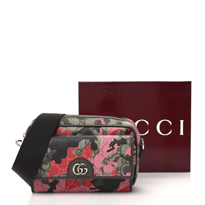 Gucci GG Supreme Monogram Mini Ophidia Crossbody Bag Pink Red 11 of 11