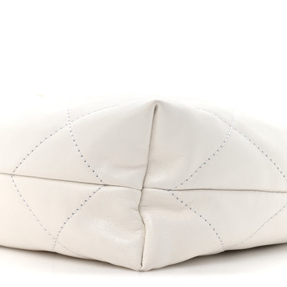 Chanel Shiny Calfskin Quilted Small Chanel 22 White 10 of 14