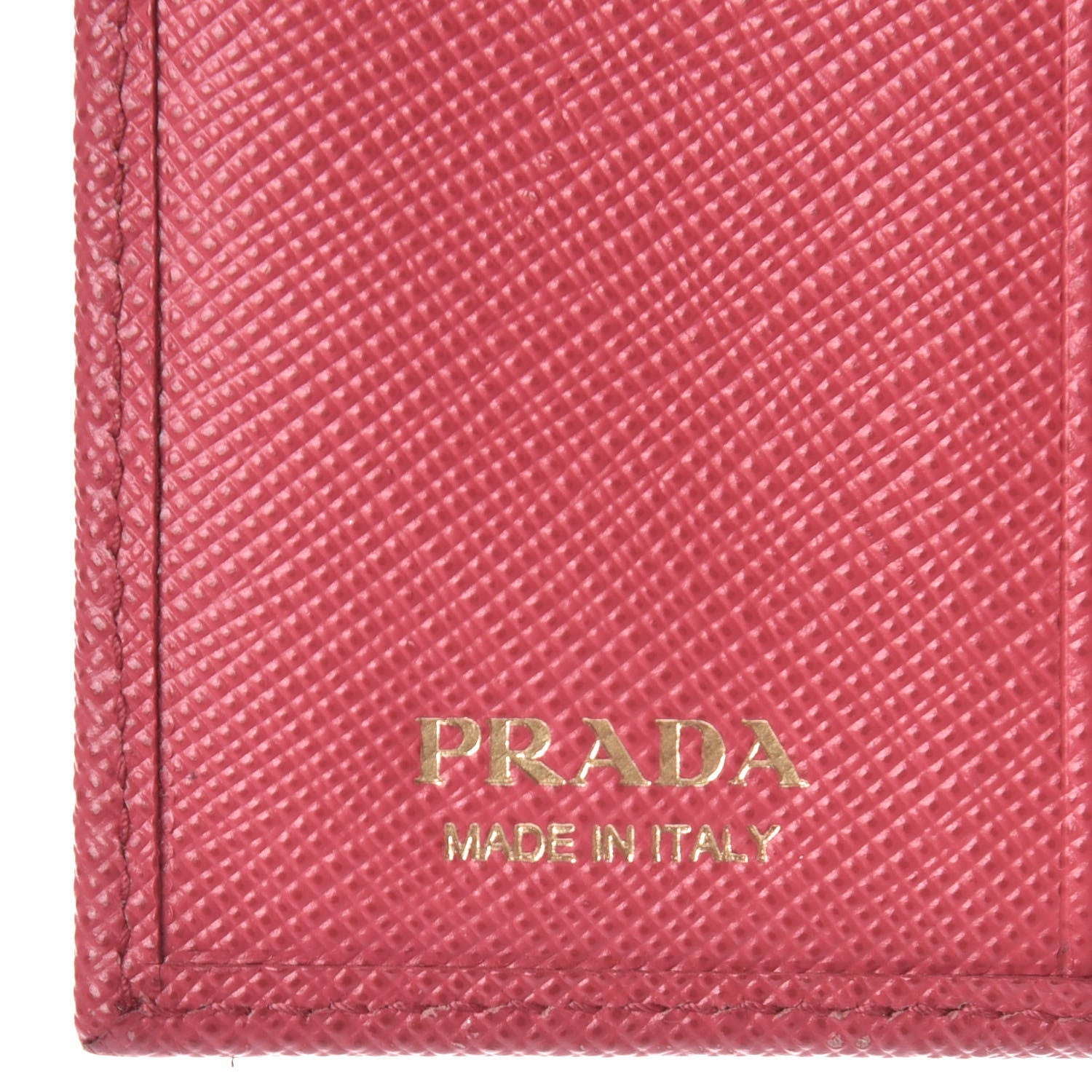 Prada Saffiano Metal Tri-Fold Wallet Peonia 6 of 12