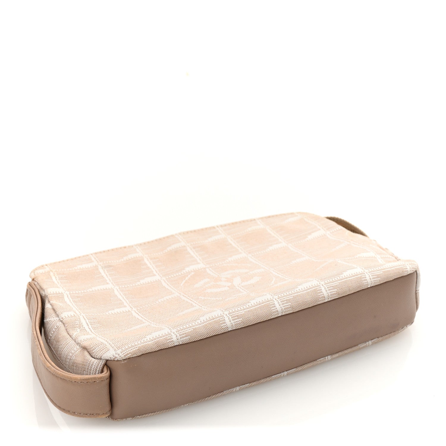 Chanel Nylon Travel Ligne Zip Pouch Beige 4 of 7