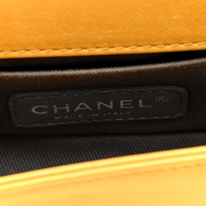 Chanel Velvet Quilted Mini Boy Flap Yellow 6 of 10