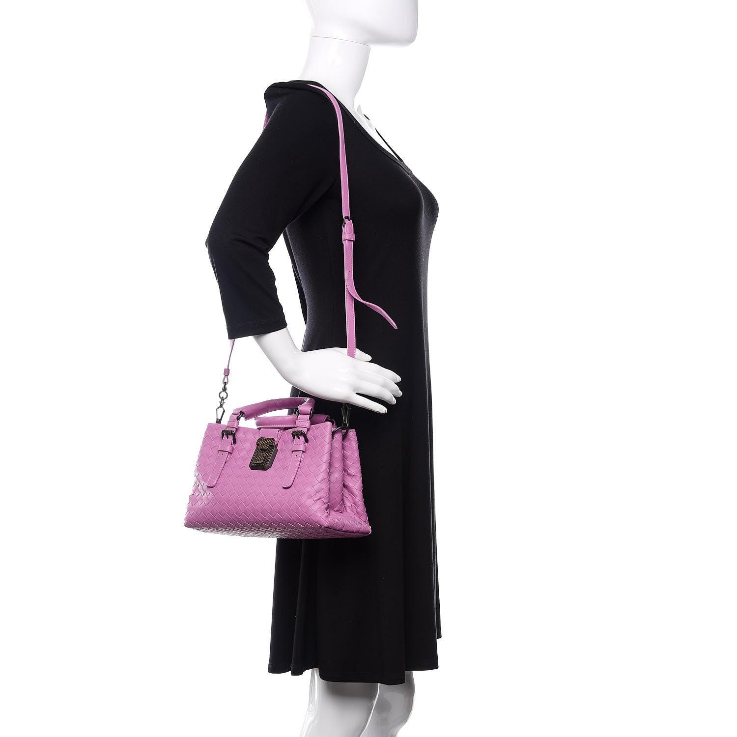 Bottega Veneta Light Calfskin Intrecciato Mini Roma Twilight 2 of 10
