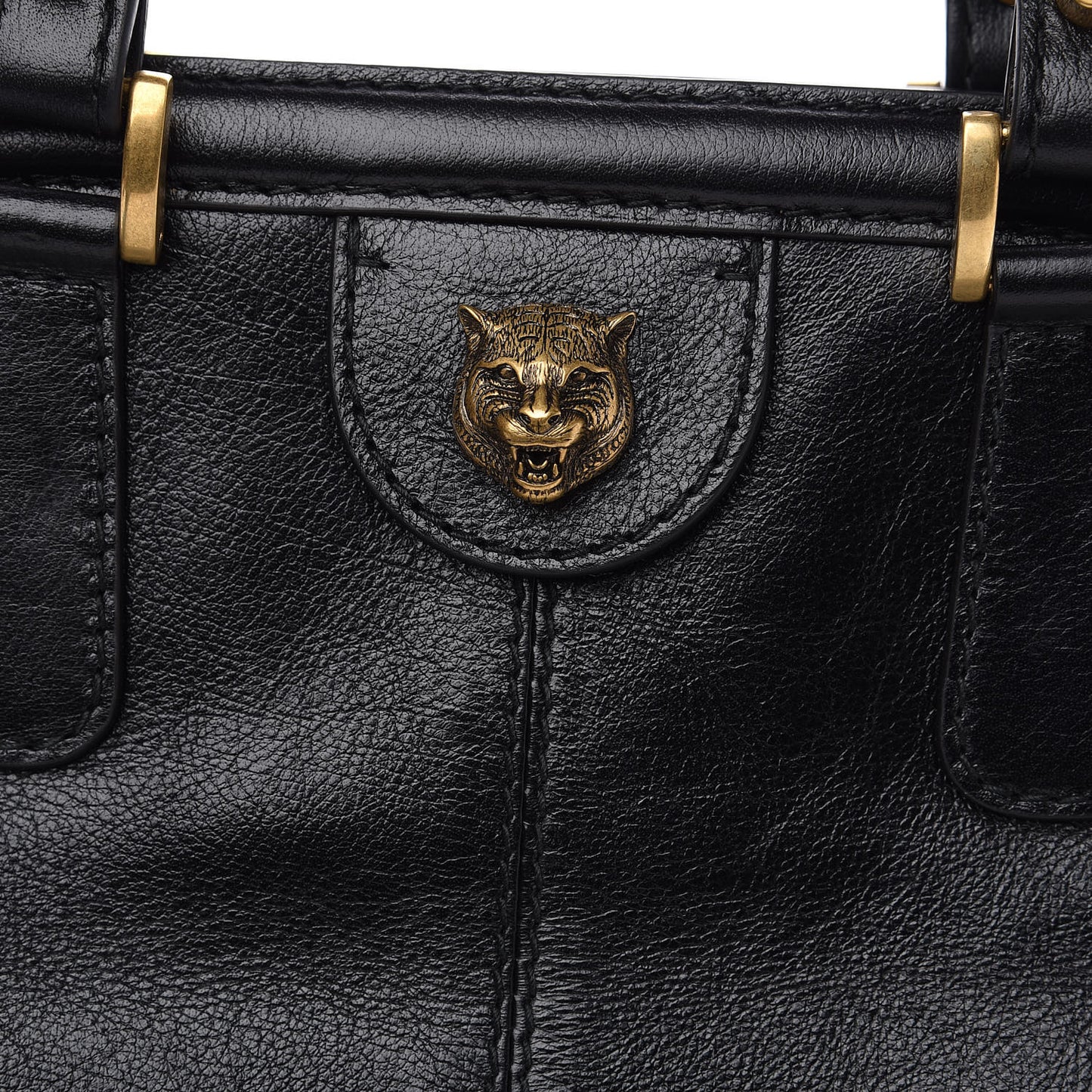 Calfskin Medium Re(Belle) Top Handle Bag Black