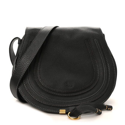 Chloe Grained Calfskin Medium Marcie Saddle Bag Black 1 of 9