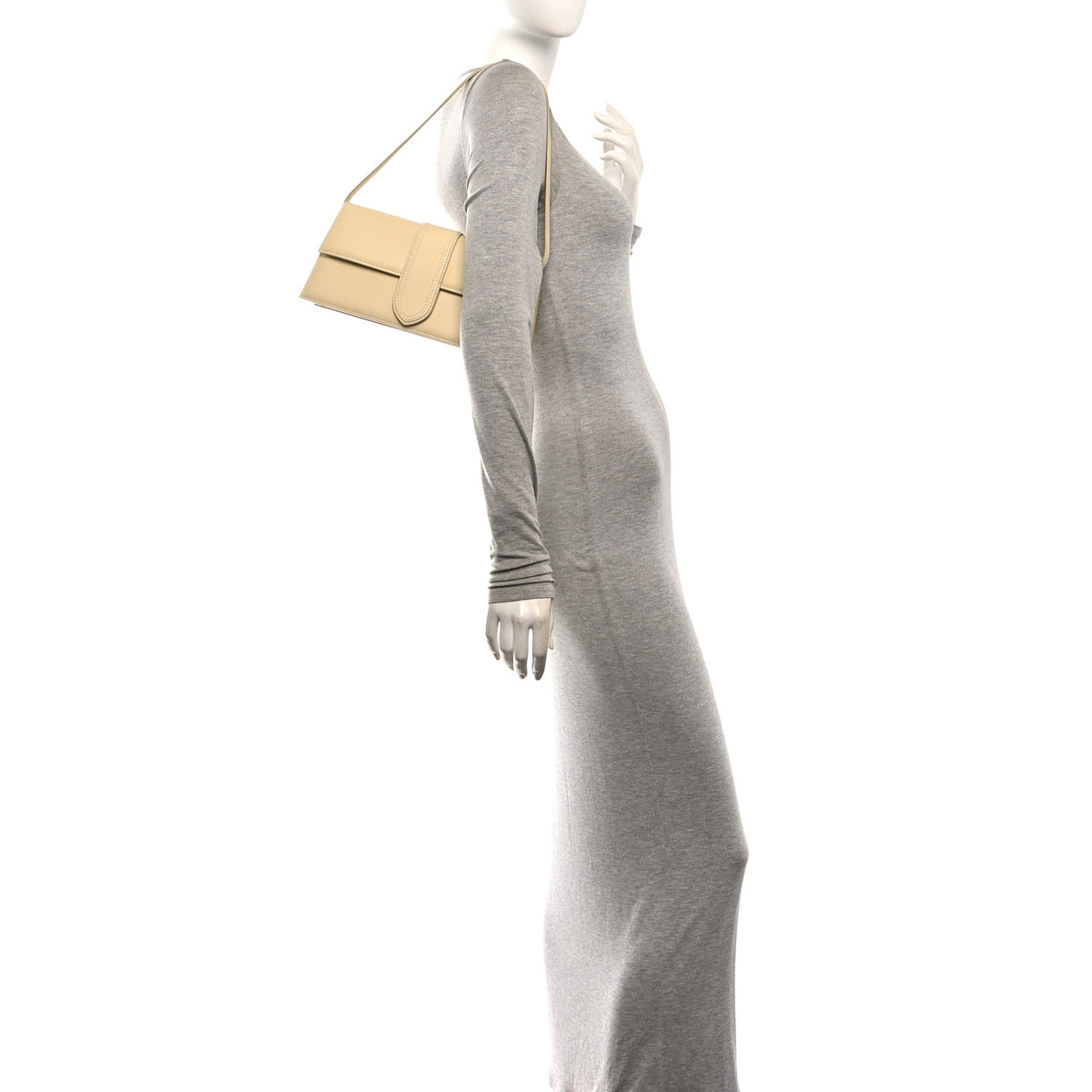 Smooth Calfskin Le Bambino Long Ivory