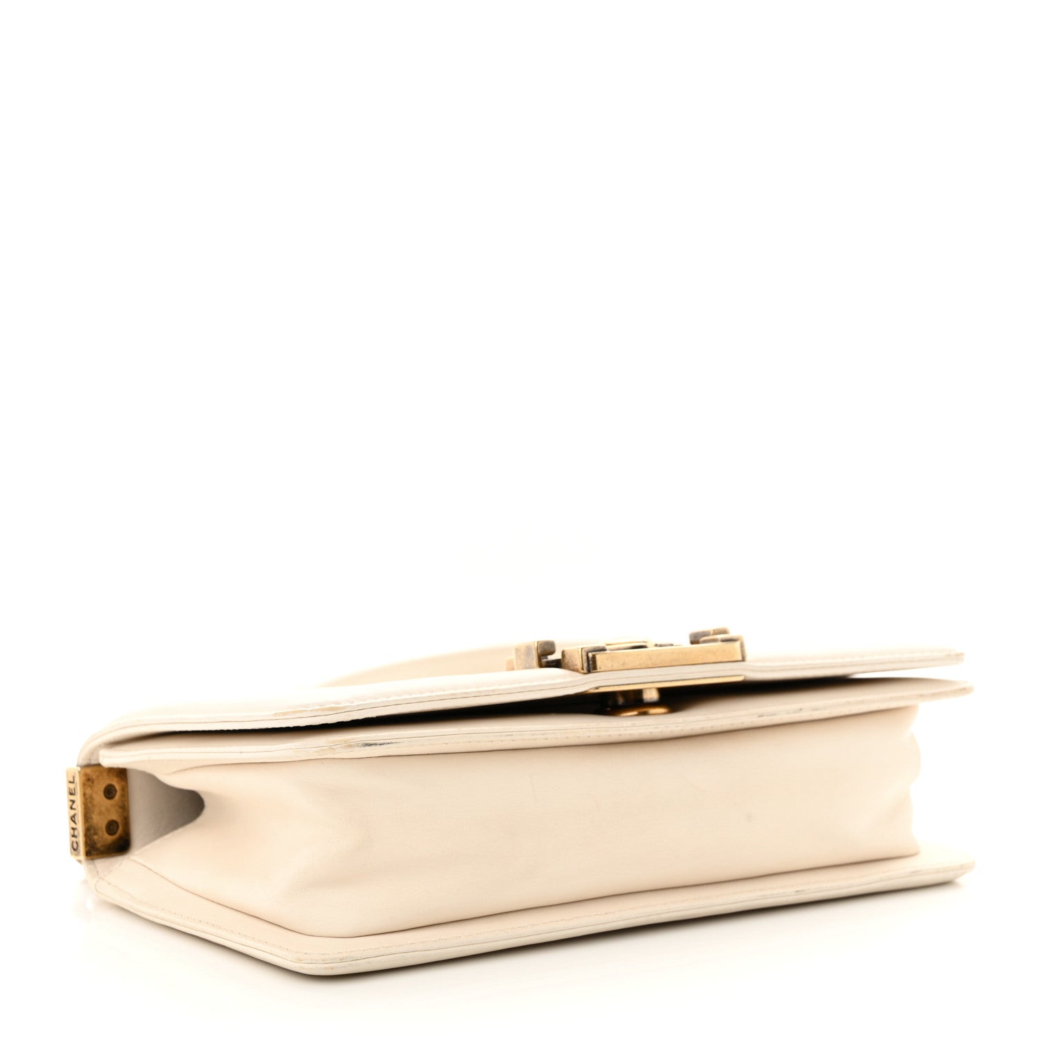 Chanel Glazed Calfskin Small Boy Flap Ivory 4 of 15