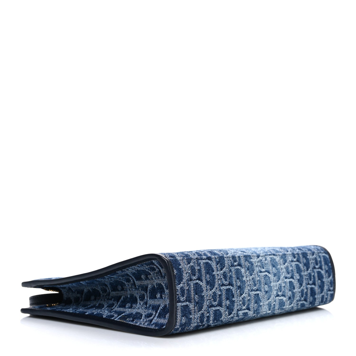 Christian Dior Denim Jacquard Oblique 30 Montaigne Dea Pouch Blue