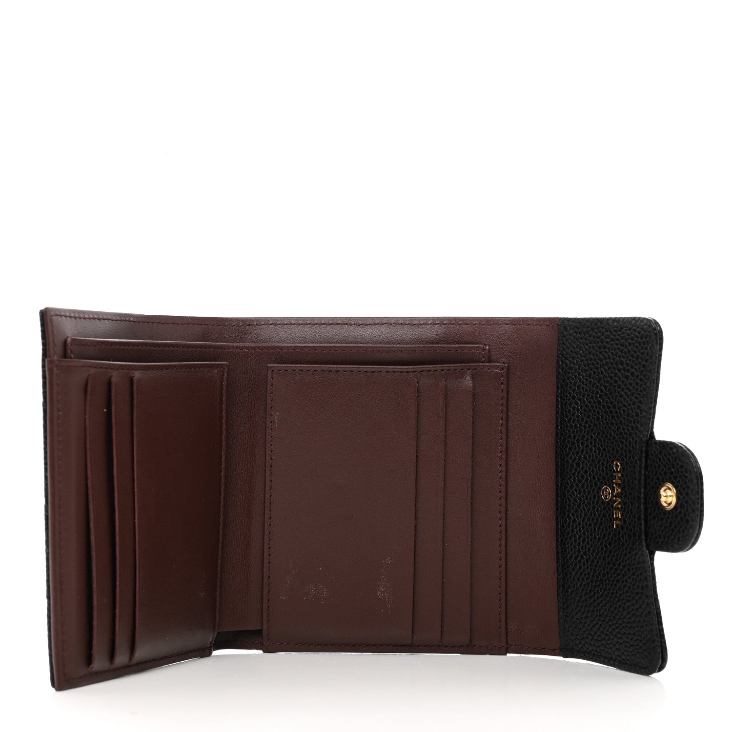 Chanel Caviar Quilted Compact Flap Wallet Black 5 of 10