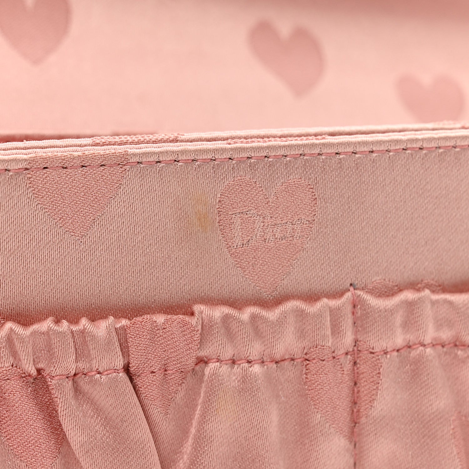 Christian Dior Satin Patent Heart D Trick Clutch Pink Black 8 of 10