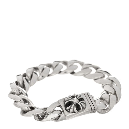 Chrome Hearts Sterling Silver Maltese Cross Curb Chain Bracelet 1 of 3