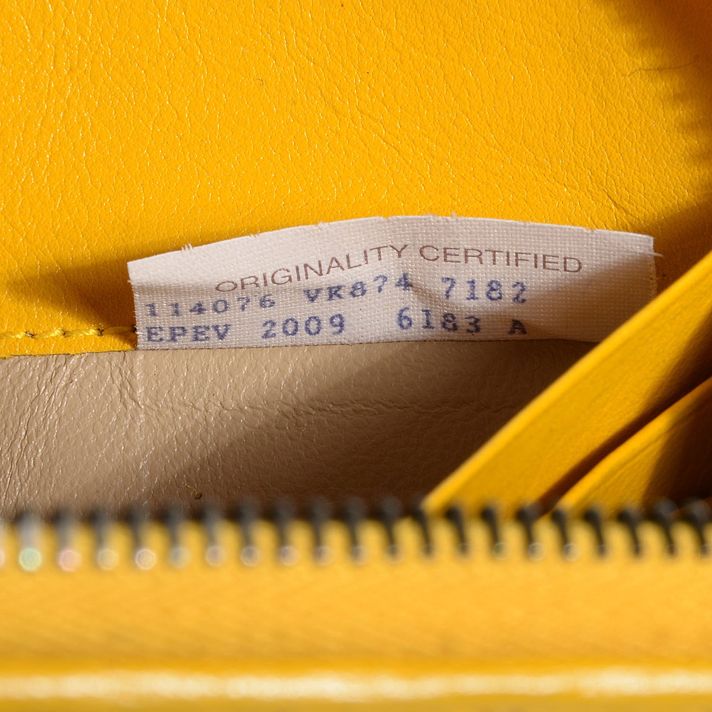 Vitellino Lisse Intrecciato Zip Around Wallet Yolk Paille