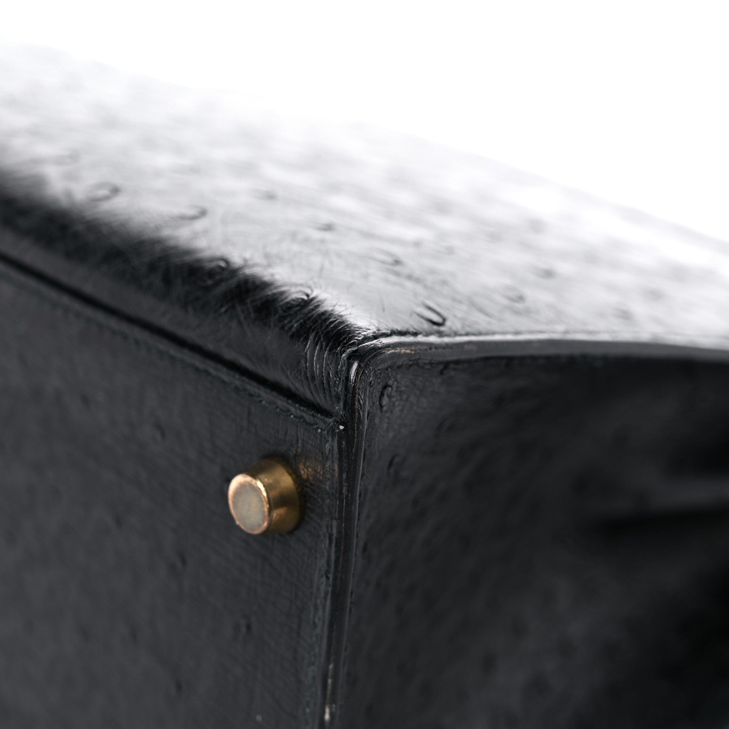 Hermes Ostrich Kelly Sellier 32 Black 11 of 24