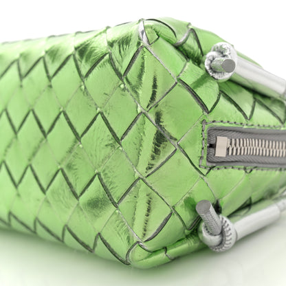 Bottega Veneta Metallic Nappa Intrecciato Concert Pouch Silver Fresh Mint 10 of 10