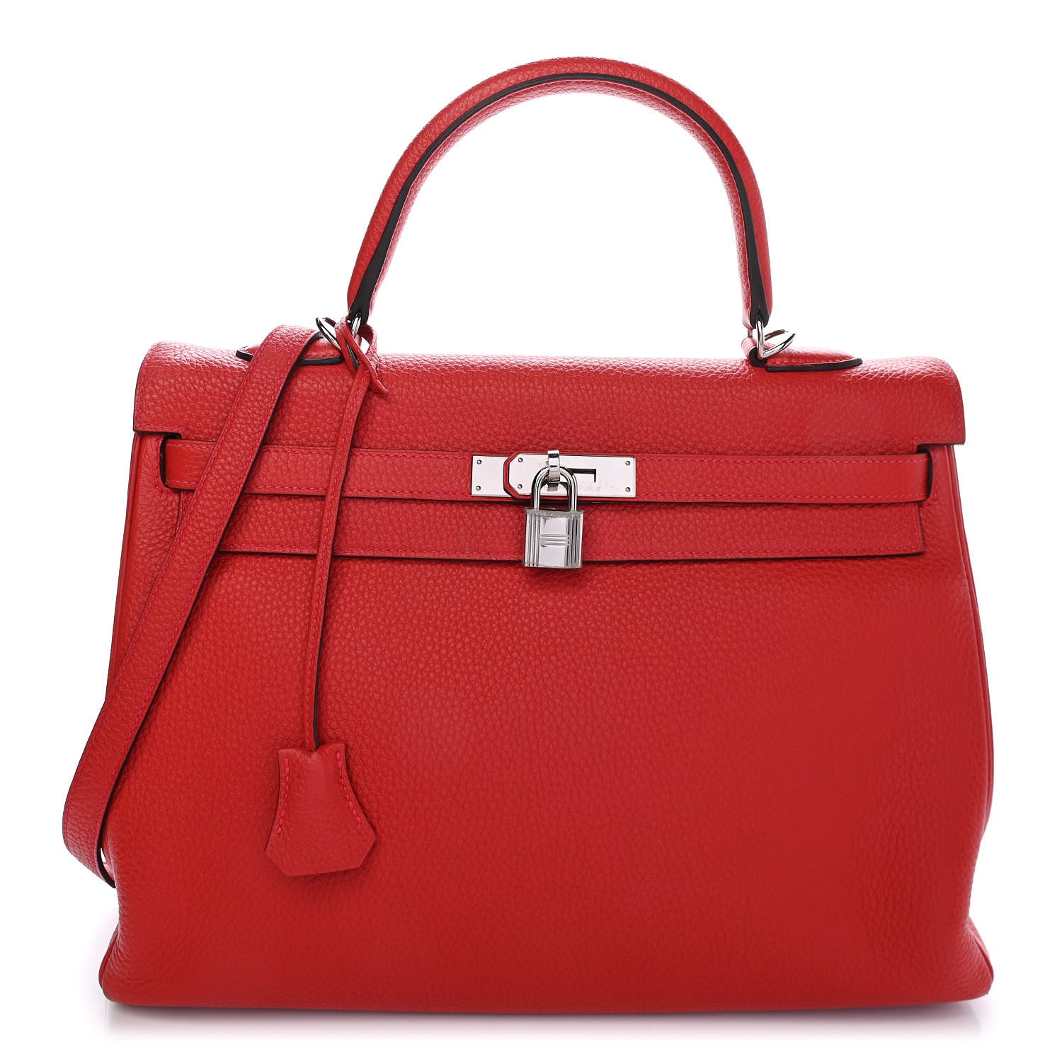 Hermes Taurillon Clemence Kelly Retourne 35 Rouge Casaque 1 of 14