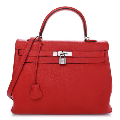 Hermes Taurillon Clemence Kelly Retourne 35 Rouge Casaque 1 of 14
