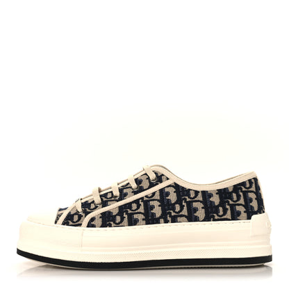 Christian Dior Canvas Oblique Walk'N'Dior Low Top Sneakers 40 Deep Blue 1 of 8