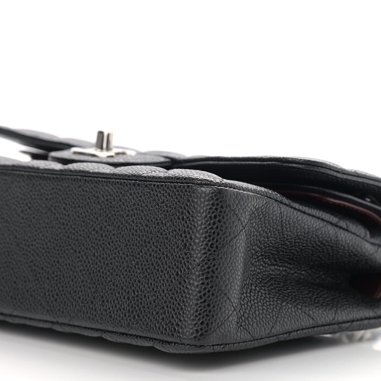 Caviar Quilted Small Double Flap Black